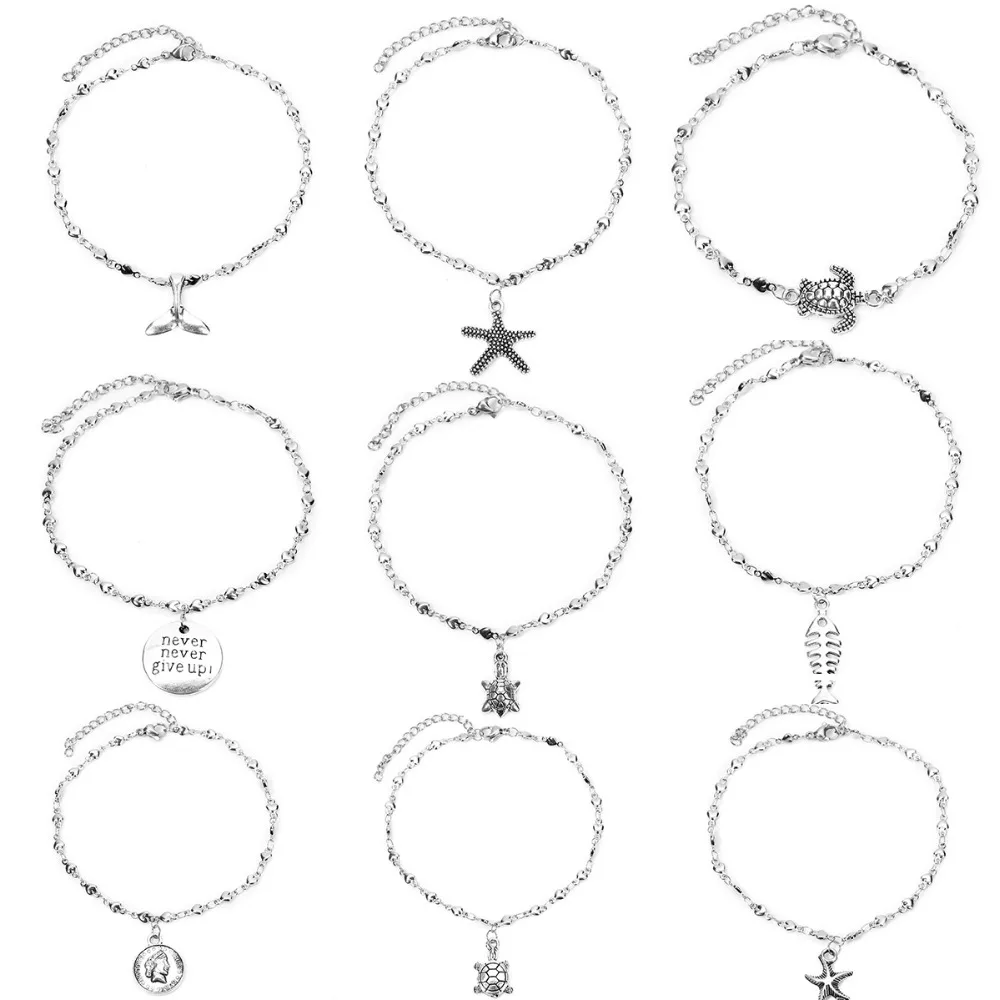 Женский браслет для ног в виде морской звезды|Анклеты| |