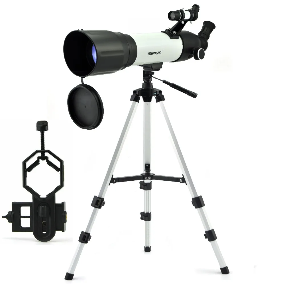 

Visionking 90500CF 90/500mm Refractor Astronomy Monocular Telescope Sky Moon Star Astronomical Scope With Camera Phone Adapter