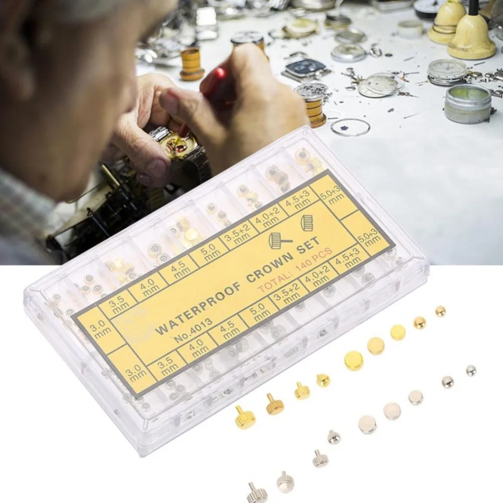 

Watch Parts Replacement Assorted Gold & Silver Dome Flat Head Watch Accessories Repair Tool Kit For Watchmaker Dropship