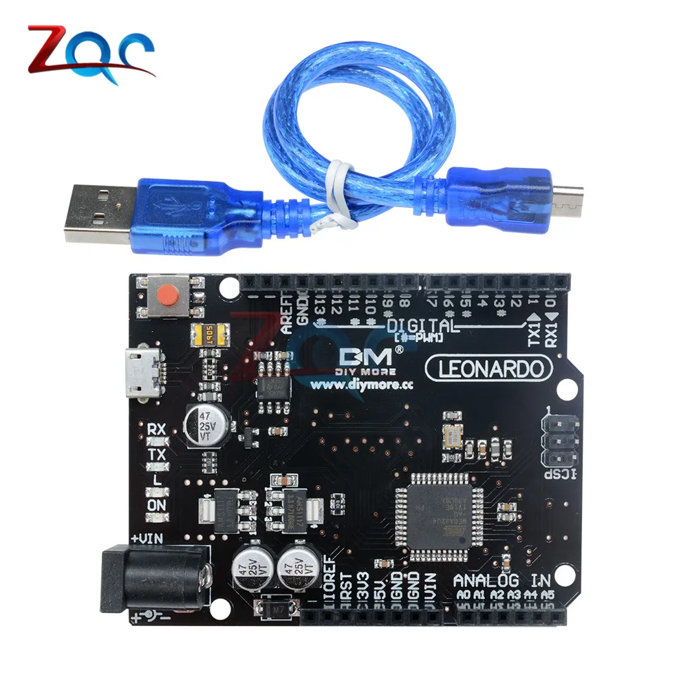 ATMEGA32U4 ATMEGA32U4-AU Leonardo R3 модуль для Arduino макетная плата Pro Micro USB 3 В 5 в 16 МГц PWM канальный
