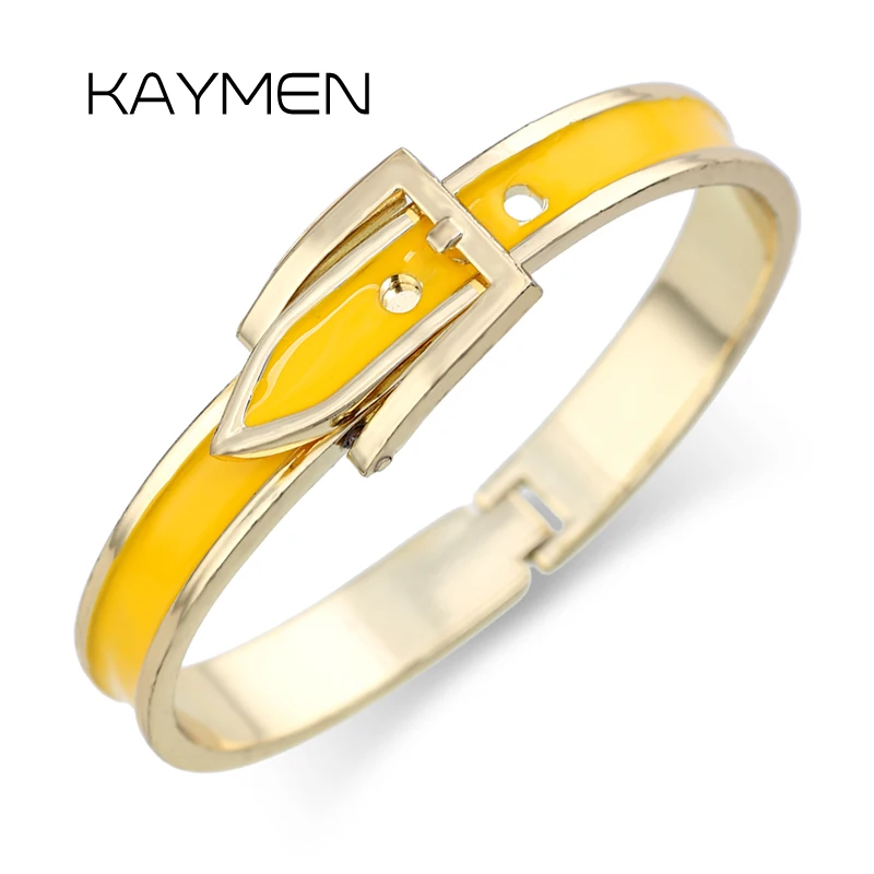 KAYMEN новые модные расширяемый Эмаль Окрашенные открытый жесткий браслет для