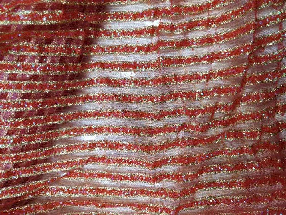 5 ярдов блестящее кружевное платье с принтом|Ткань| |