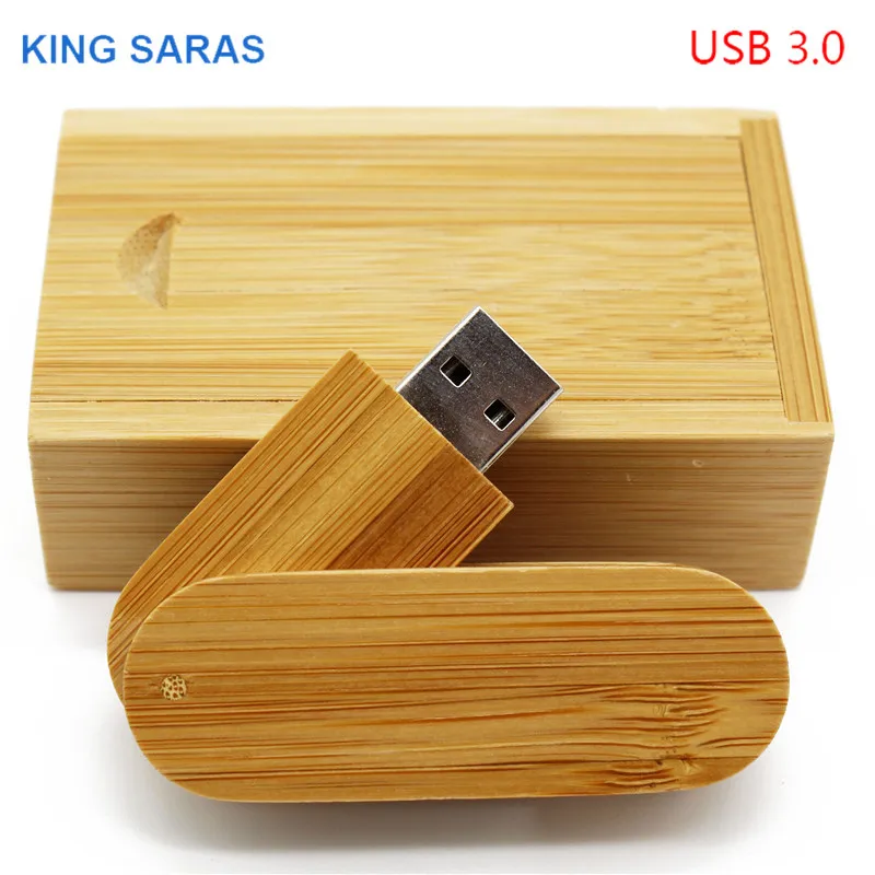 KING SARAS usb3.0 Кленовая древесина карбонизированная бамбук+ коробка usb флеш-накопитель 4 ГБ 8 ГБ 16 ГБ Гб 32 ГБ кленовый usb подарок с фотографиями 3,0