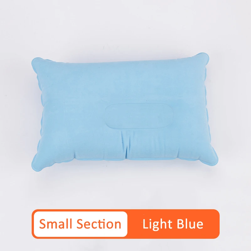 Small-Light blue 7 цветов надувная дорожная складная подушка для шеи Мини Подушка для путешествий Сверхлегкая воздушная надувная подушка для отдыха на природе Спальный Мешок - Цвет: Small-Light blue
