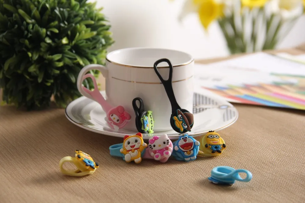 6 шт. новые Мультяшные пряжки мягкие резиновые насадки для наушников держатель