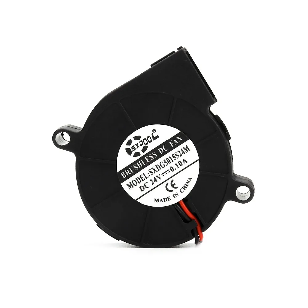 

New 3D Printer Fan 5015 24V 0.10A Sleeve Bearing Brushless Fan centrifugal for Reprap i3 DC Cooling Fan Turbo fan 5015S