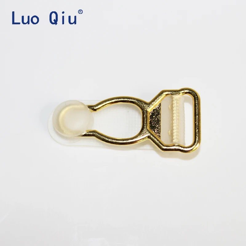 Luo на осень и зиму клипсы для подтяжек из золотистого металла + прозрачныая