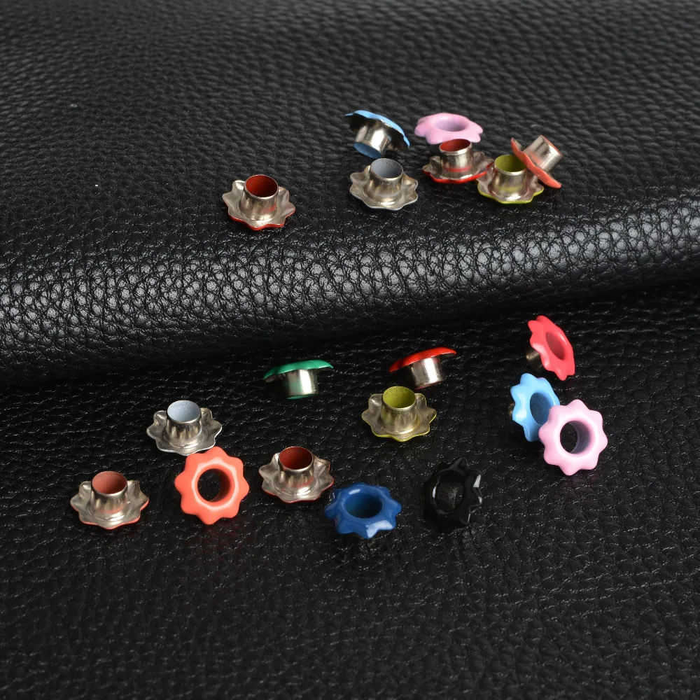 100 шт. детские металлические петли для скрапбукинга в форме цветка|metal eyelets|scrapbooking