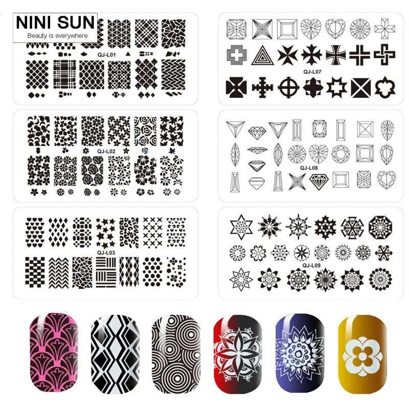 1 шт. штампованные пластины для ногтей новый дизайн штамп carimbo de unha 6*12 см шаблон из