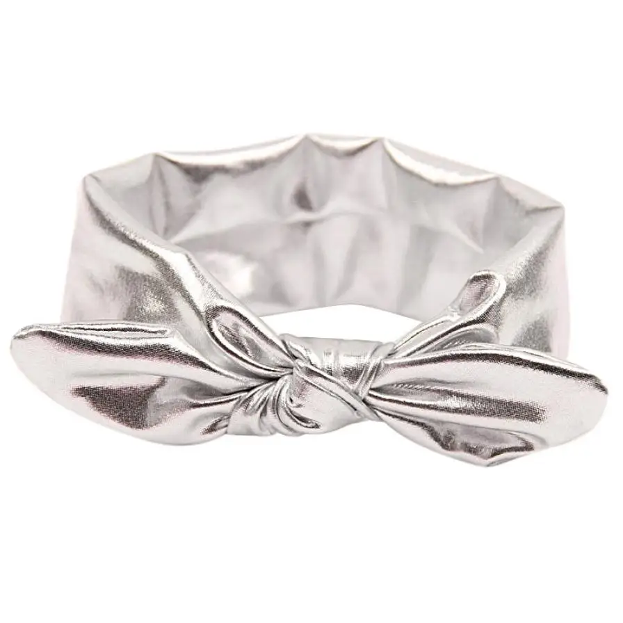 Новый FATION 2018 новорожденных девочек Кролик уха бант лента для волос повязка