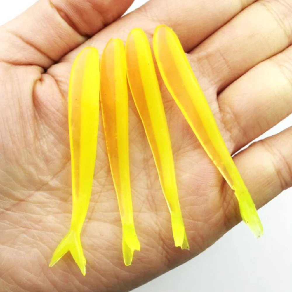 Gorgons 10pcs/bag rubber lure Artificial bait fishing accessories black minnow silicone fishing lure soft lure