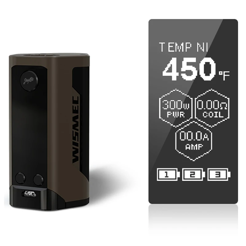 Электронная сигарета Wismec Рел RX GEN3 RXGEN3 поле MOD 300 Вт Vape 1 3 дюймов Экран испаритель
