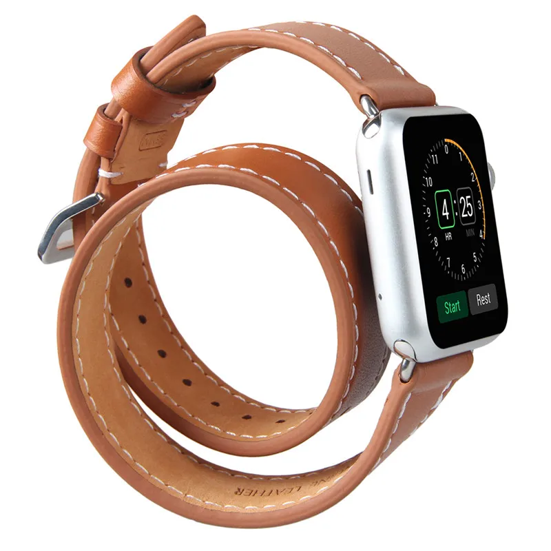 V MORO для iWatch Apple Watch ремешок из натуральной кожи двойные ремешки часов APPLE 38 мм 3
