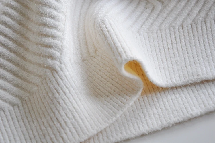 Korean Style Fashion Thick Turtleneck Cashmere Sweater Women Knitwear Solid Pull Femme Jumper Pullover Loose | Женская одежда