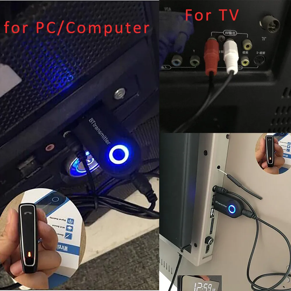 Беспроводной USB Bluetooth адаптер 4,0 для ПК ТВ телефон динамик Aux Bluetooth адаптер музыкальный аудио приемник передатчик 19M11