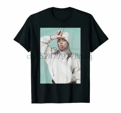 Billie Eilish футболка для фанатов черная S-3XL с круглым вырезом Лидер продаж мужская из