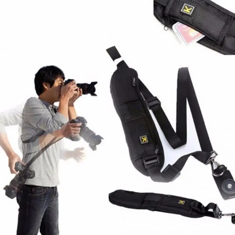 Регулируемый черный ремень на одно плечо для камеры Canon Nikon Sony|strap for canon|quick rapid