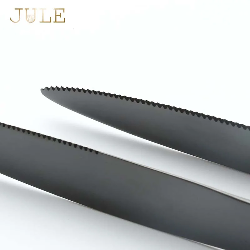 Набор столовых приборов черного цвета из нержавеющей стали 4 шт./лот 18/8|luxury cutlery