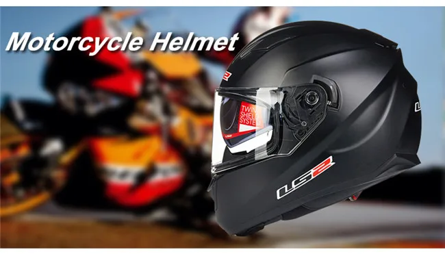 LS2 FF328 поток полный лицо moto rcycle шлем Capacete LS2 с двойными линзами LS2 Casco moto capacete de moto cicleta DOT Approved