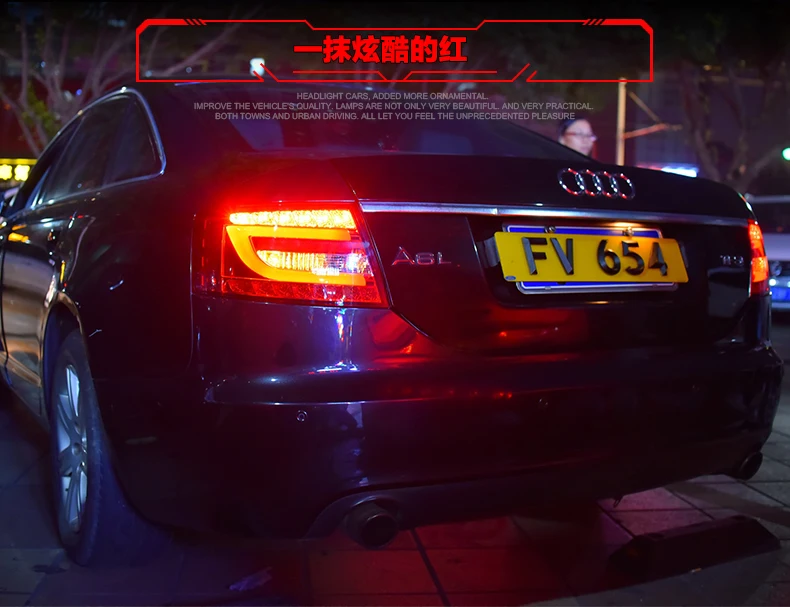 Doxa автомобильный Стайлинг задний фонарь для Audi A6 2005-2008 задние фонари светодиодный задний фонарь светодиодный DRL+ тормоз+ Парк+ сигнальный стоп-сигнал
