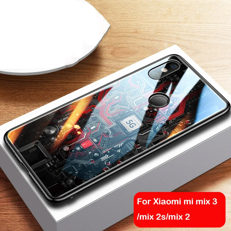 Роскошный чехол из закаленного стекла для Xiaomi mi mix 3, мягкий чехол из ТПУ с краями для Xiaomi mi mix 3 2s 2 mix3, чехол Aixuan