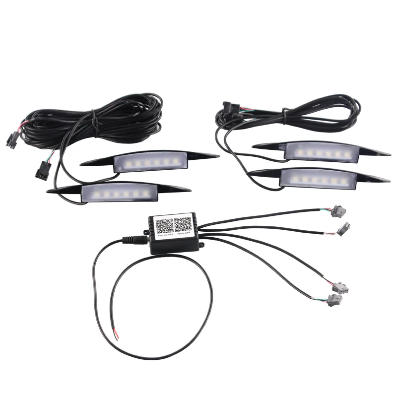 Автомобильный светодиодный RGB неоновый фонарь для бровей управления с помощью