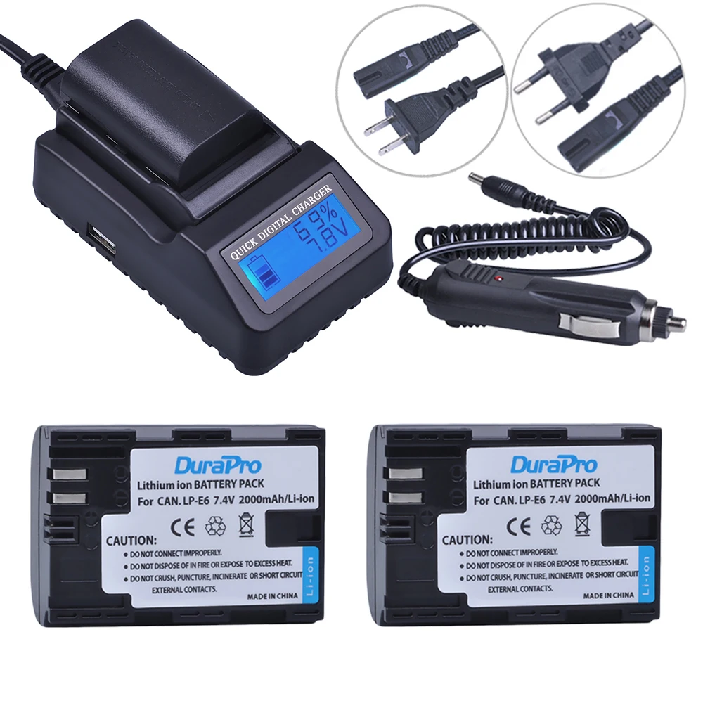 2 шт. аккумуляторные литий-ионные батарейки с ЖК-дисплеем | Электроника