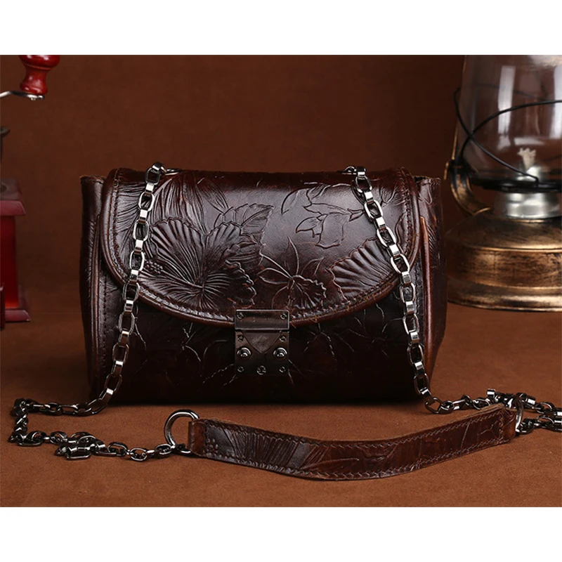 Сумка мессенджер через плечо из натуральной кожи высокого качества винтажная