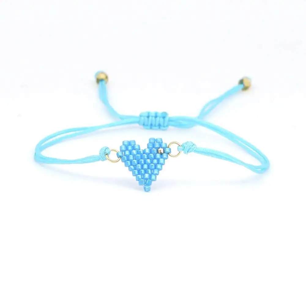 MI-B190040F Jewelry Go2boho MIYUKI сердце браслет розовый браслеты Красные Простые браслеты женские новые Insta модные ювелирные изделия ручной работы любовь подарок девушке - Окраска металла: MI-B190040F Jewelry