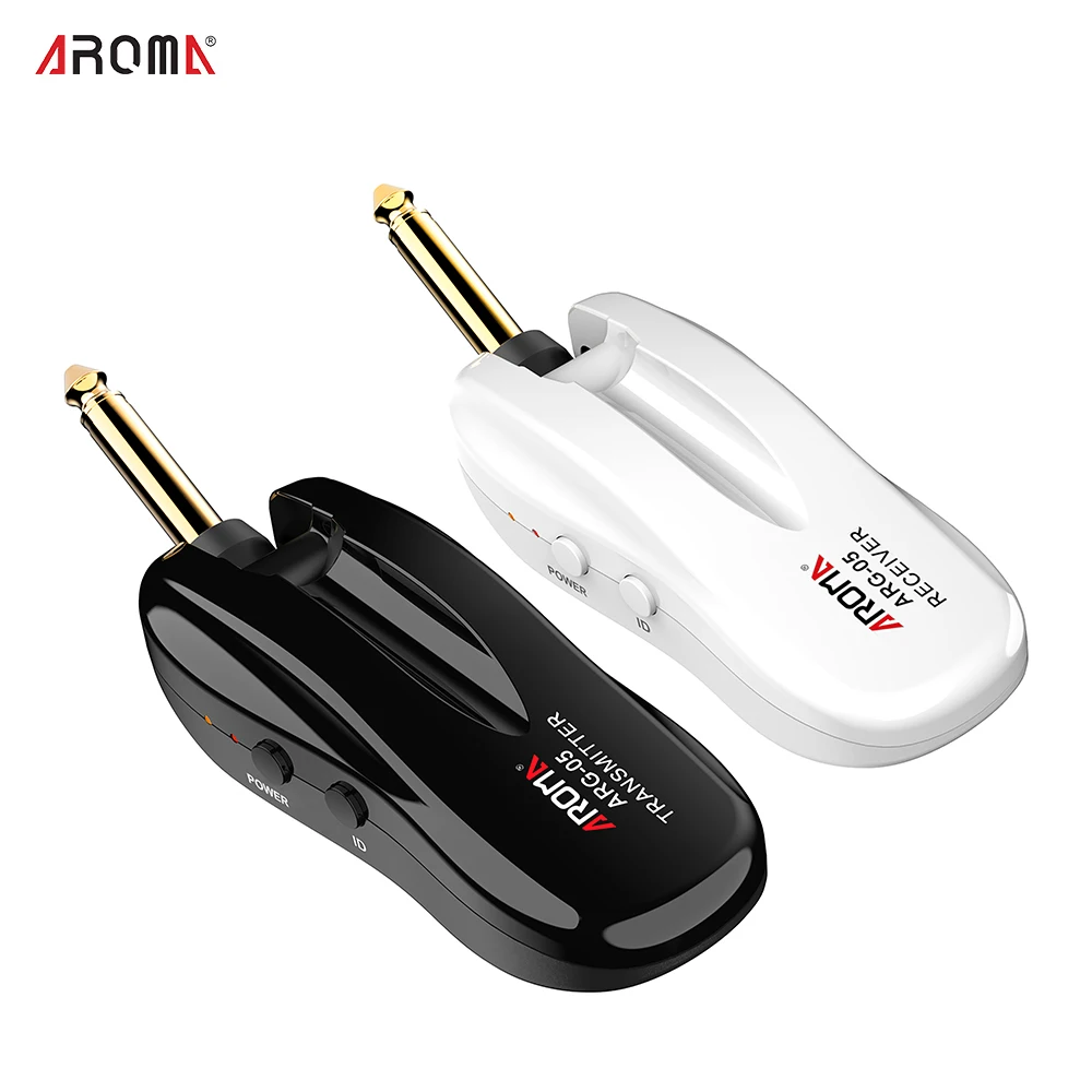 

Wireless Guitar Audio Transmission System Transmitter Receiver Built-in Rechargeable Battery for Electric Guitar Bass