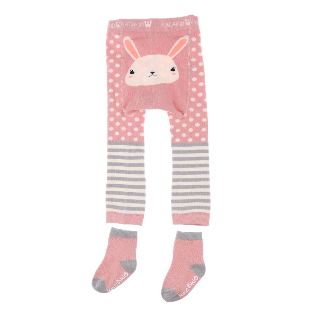 Теплые леггинсы с рисунками животных для мальчиков и девочек PP брюки носками