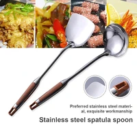 stainless steel non stick bbq grill turner wok spatula spoon kitchen tools cooking utensil cookware cutlets bacon teppanyaki