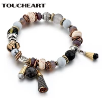 toucheart retro grey distance bracelet bangles charms for women silver bohemian jewelry making friendship bracelet sbr180101