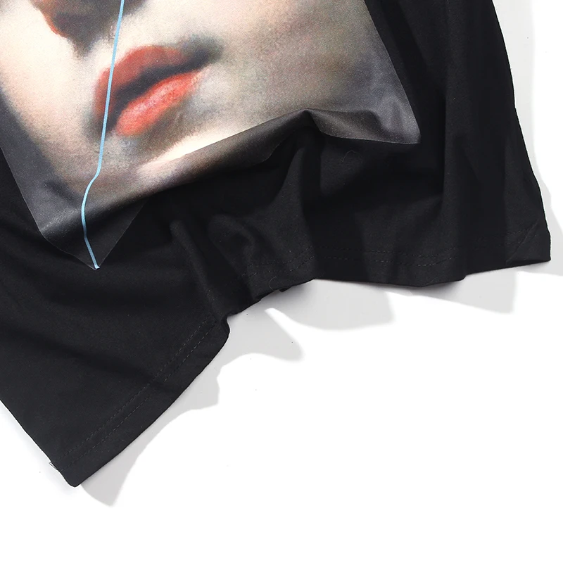 Men Harajuku T Shirt Funny Little Girl Hip Hop T-Shirts Streetwear 2019 Summer Short Sleeve Tshirt Cotton Tops Tees Black White | Женская