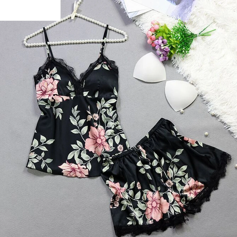 Модная женская пижама JAYCOSIN модная пикантная кружевная Пижама с цветами женское