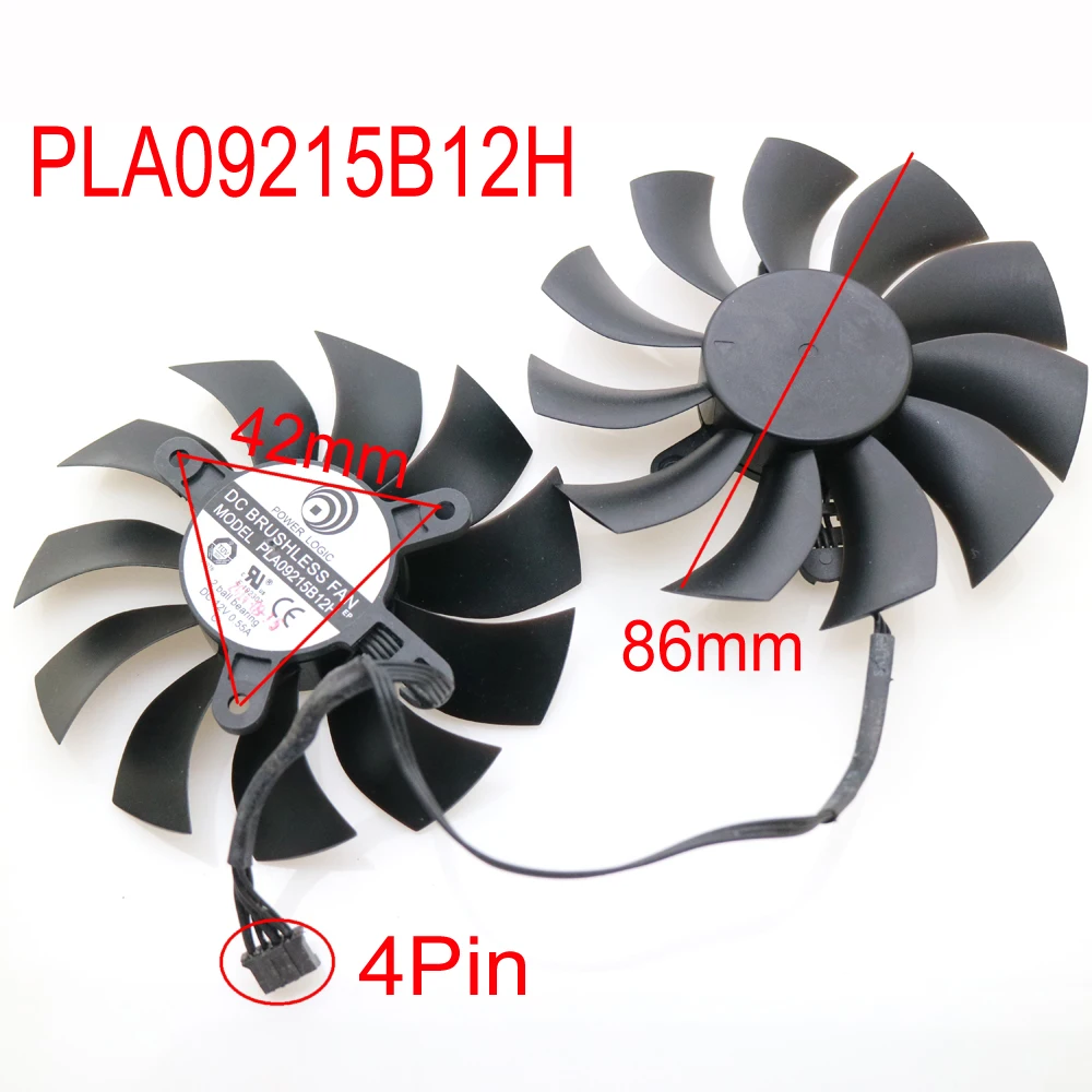 Бесплатная доставка охлаждающий вентилятор для графической карты PLA09215B12H 12 В 0 55 А