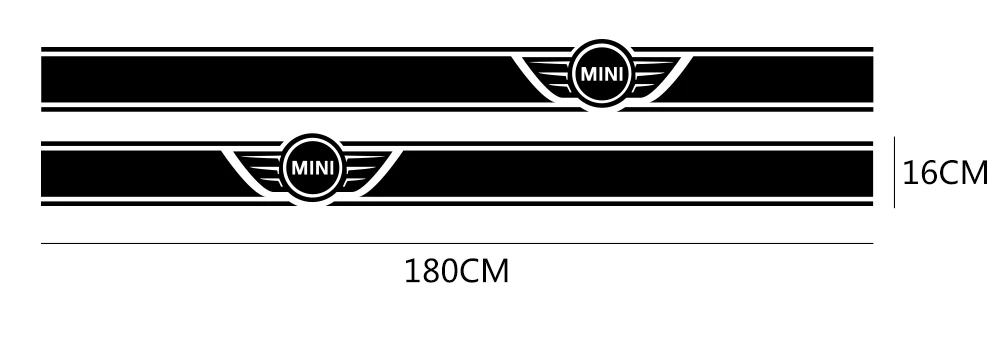 2 шт. автомобиль длинные штаны с полосками, Стикеры для Mini Cooper R56 R57 R58 R50 R52 R53 R59 R61 Countryman R60 F60 F55 F56 F54 аксессуары «сделай сам»