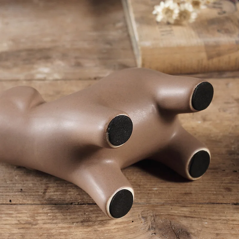 Минималистский керамические длинные нос слон статуя home decor ремесел украшения