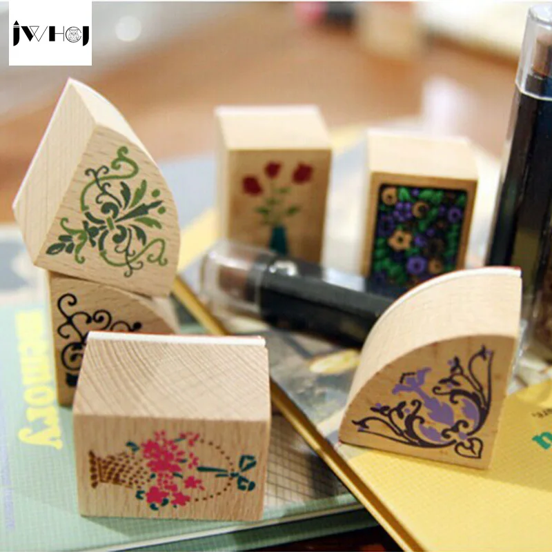 9 шт./компл. классическая ваза угловой кружева деревянный штамп подарочной