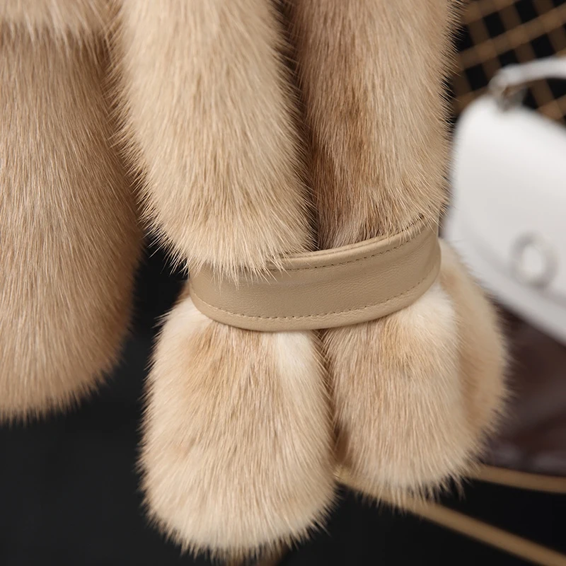 Genuine mink fur coat women winter real coats high end luxury marten jacket good quality short design NPI 71221B | Женская одежда