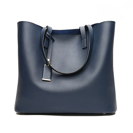 dark blue Новые модные женские сумки, большая вместительность, женские сумки-мессенджеры, большая сумка на плечо, тоут, высокое качество, кожа, Повседневная Сумка-тоут - Цвет: dark blue