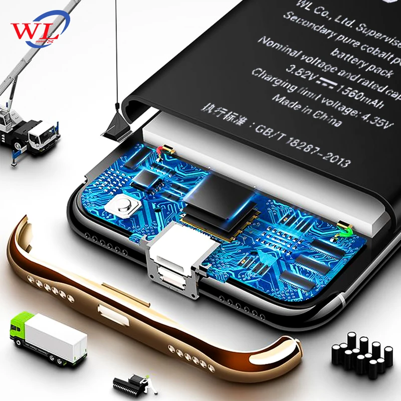 Новинка 2019 Заводской магазин Оригинальная батарея WL для телефона Apple iPhone 5S 5C