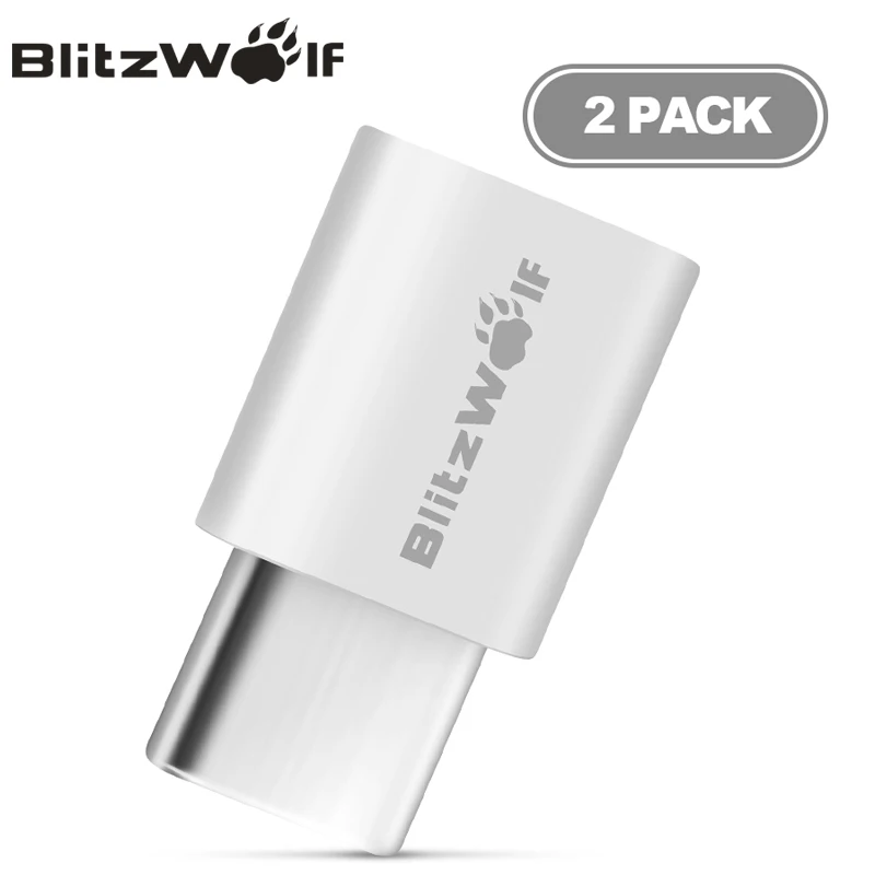 Адаптер Micro USB BlitzWolf переходник типа C Папа мама для мобильных телефонов Xiaomi 2