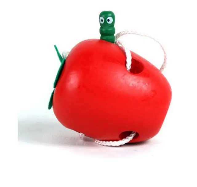 Детские деревянной резьбы гусеницы съесть Apple Паззлы Игрушечные лошадки веселые