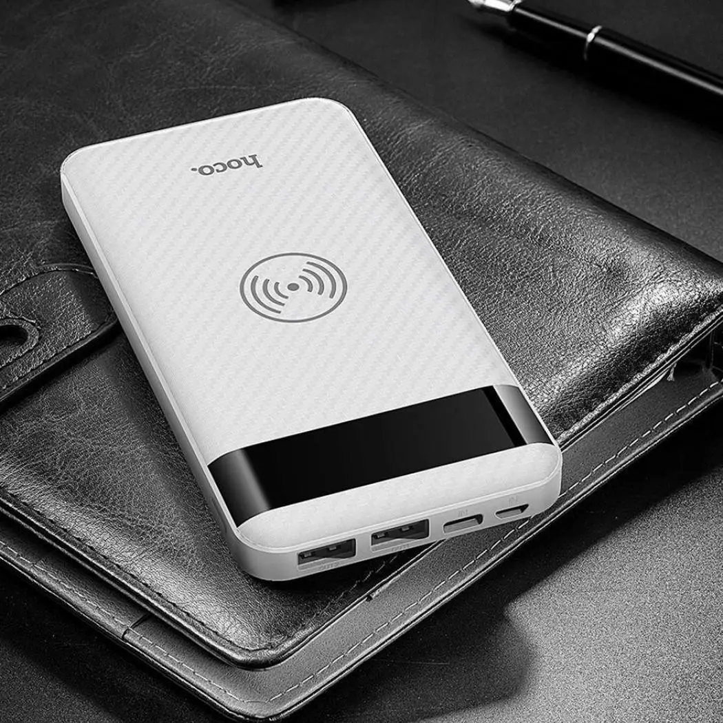 HOCO беспроводной зарядки 10000 мАч банк питания для iPhone type C один USB5V/1A мобильный Банк