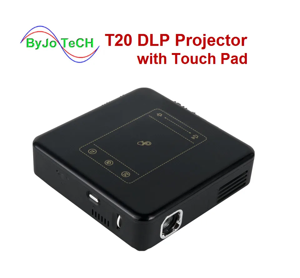 DLP-проектор ByJoTeCH T20 с сенсорной панелью Pico Android 7 1 Wi-Fi мини-проектор аккумулятор 8000