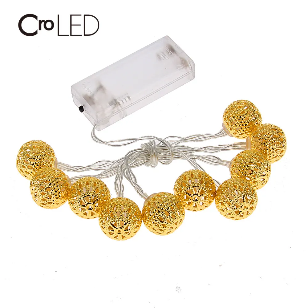 Сказочный светильник гирлянда в форме марокканского шара железный декоративная