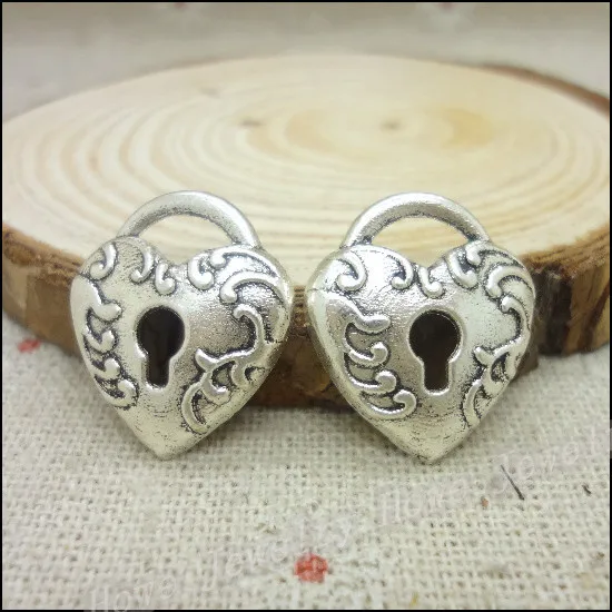 Бесплатная доставка! 75 шт античные серебряные подвески любовь кулон Fit Браслеты