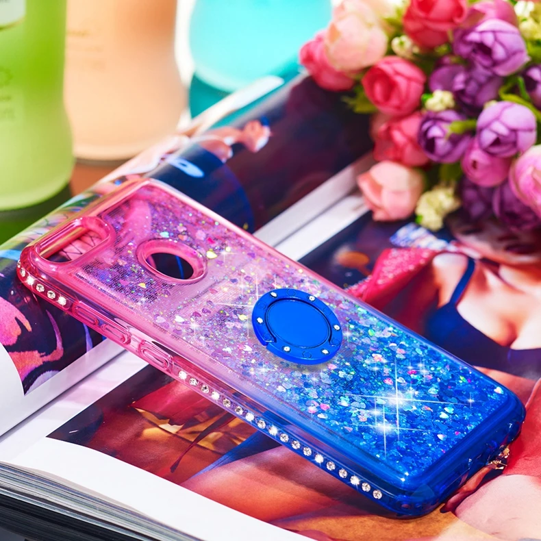 Зыбучие пески bling чехол для телефона huawei P smart Cover TPU задняя крышка для huawei Enjoy 7S FIG-LX1 FIG-LX2 чехол для FIG-LX3 5,65"
