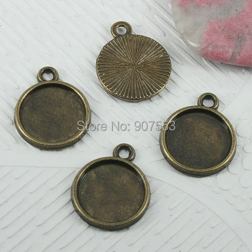 

40pcs antiqued bronze color round cabochon settings 18x14mm EF0744